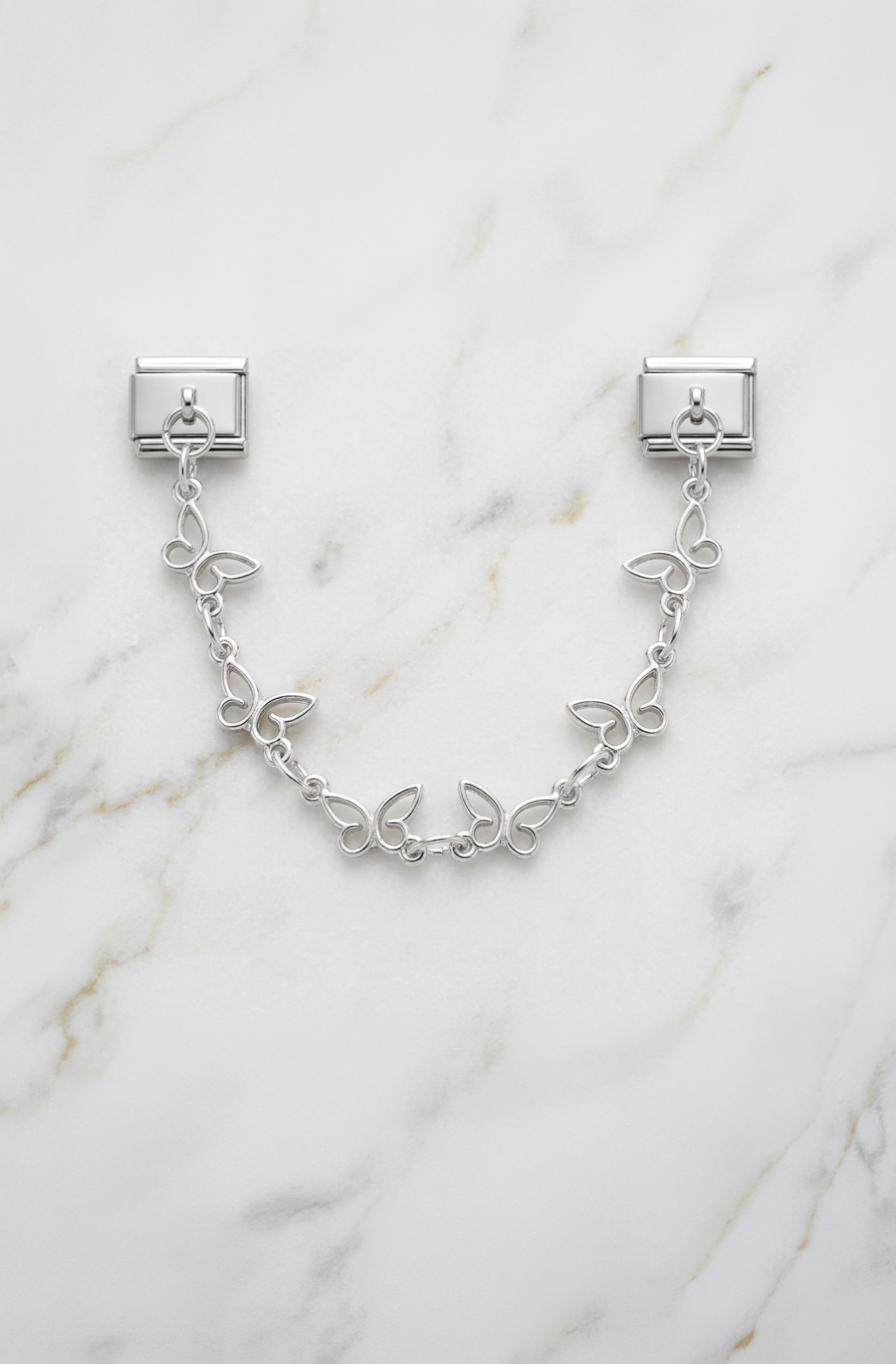 Chaîne papillon argentée