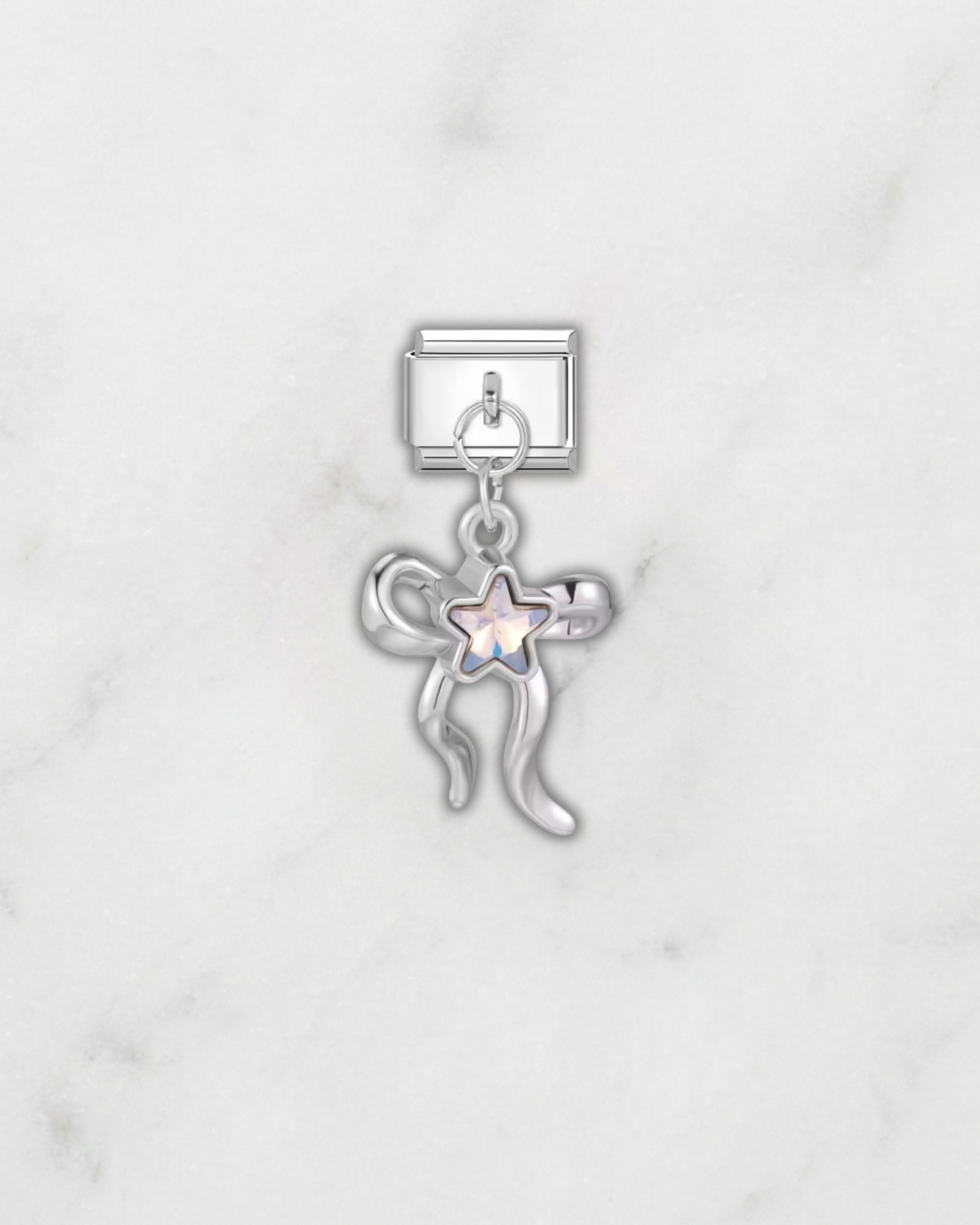 Charm noeud & étoile à strass