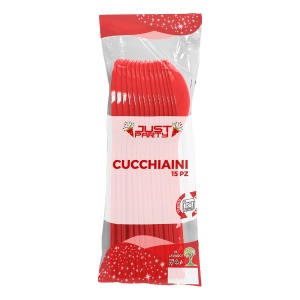 Cucchiaini di plastica rossi