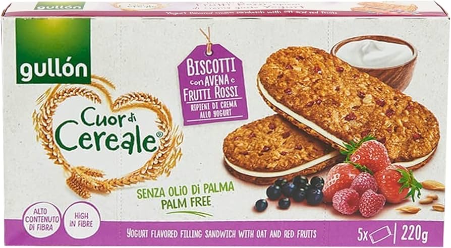 Biscotti Cuor di Cereale Avena e Frutti Rossi