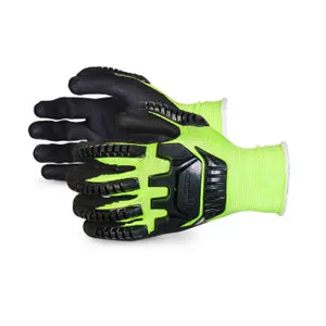High Visibility Anti Impact Micropore Nitrile Grip Coated Glove
