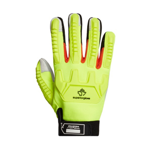 Impact-Blunting High Visibility Mechanics Gloves