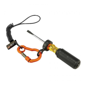 Coiled Tool Lanyard with Single Carabiner