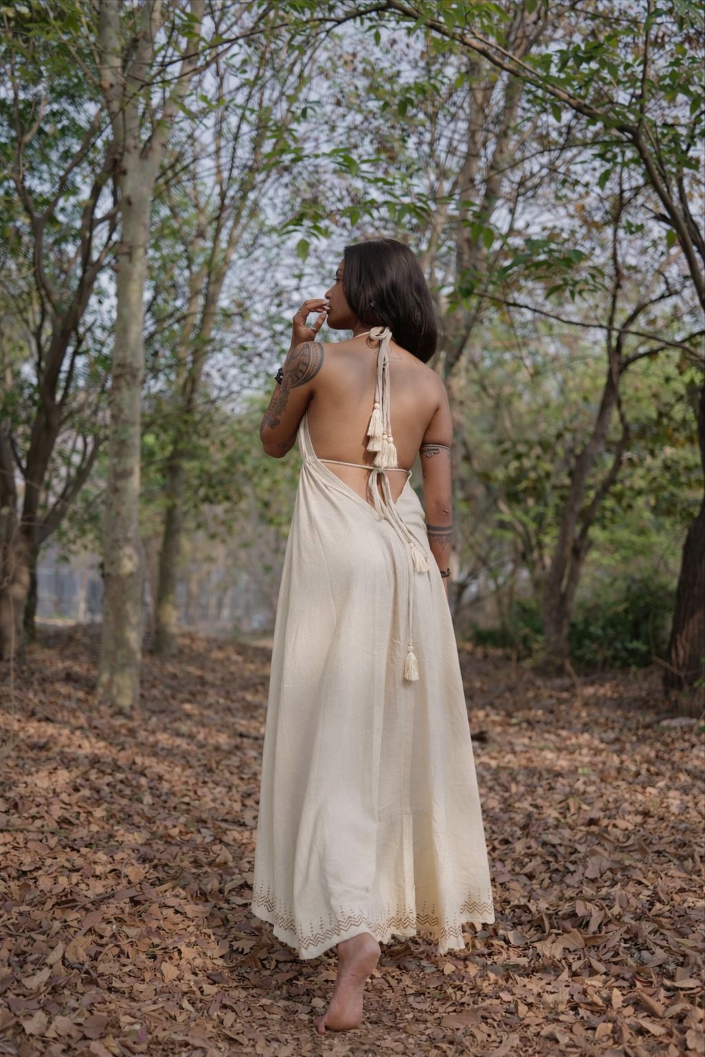 Bohemian Cream Maxi Dress