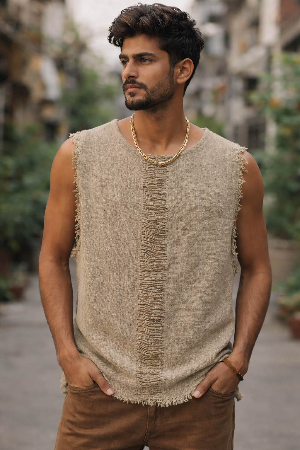 Sleeveless Cotton Top