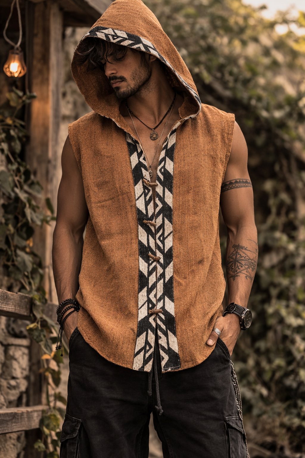 Sleeveless Tribal Shirt