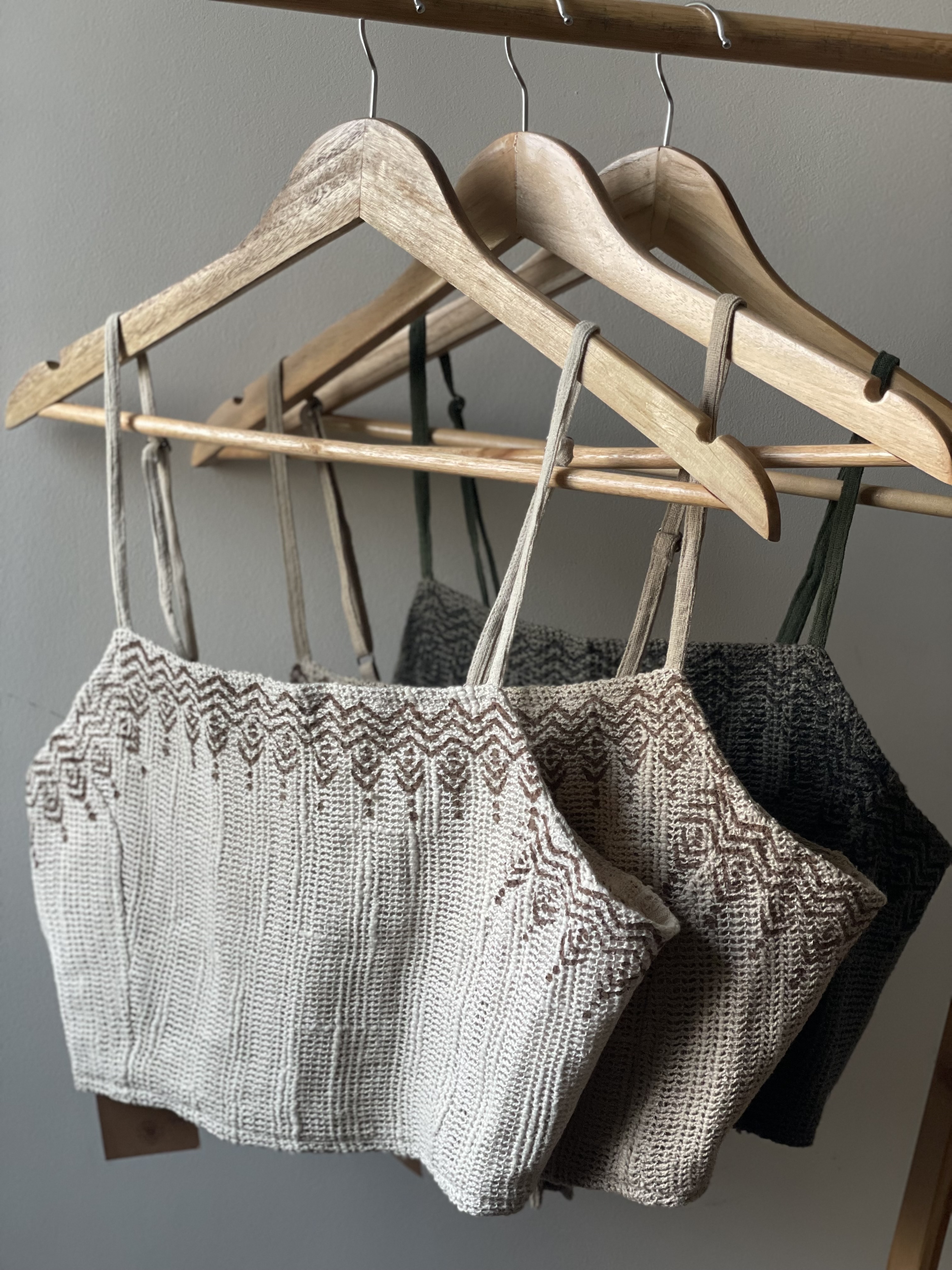 Beige Crochet Crop Top