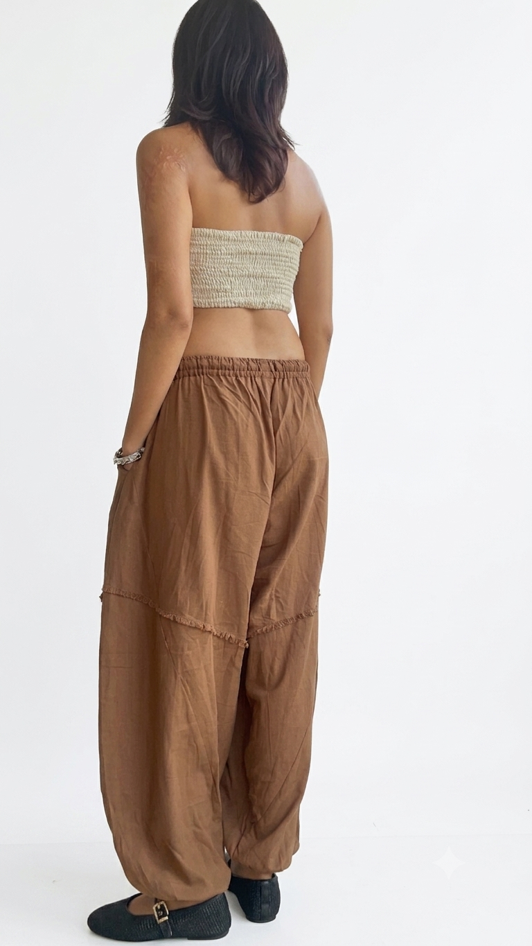 Relaxed Fit Cotton flowy pants