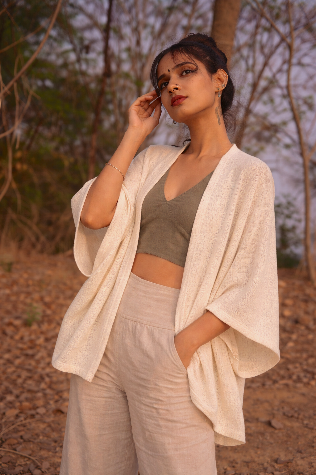 Boho Cotton Kimono- plain