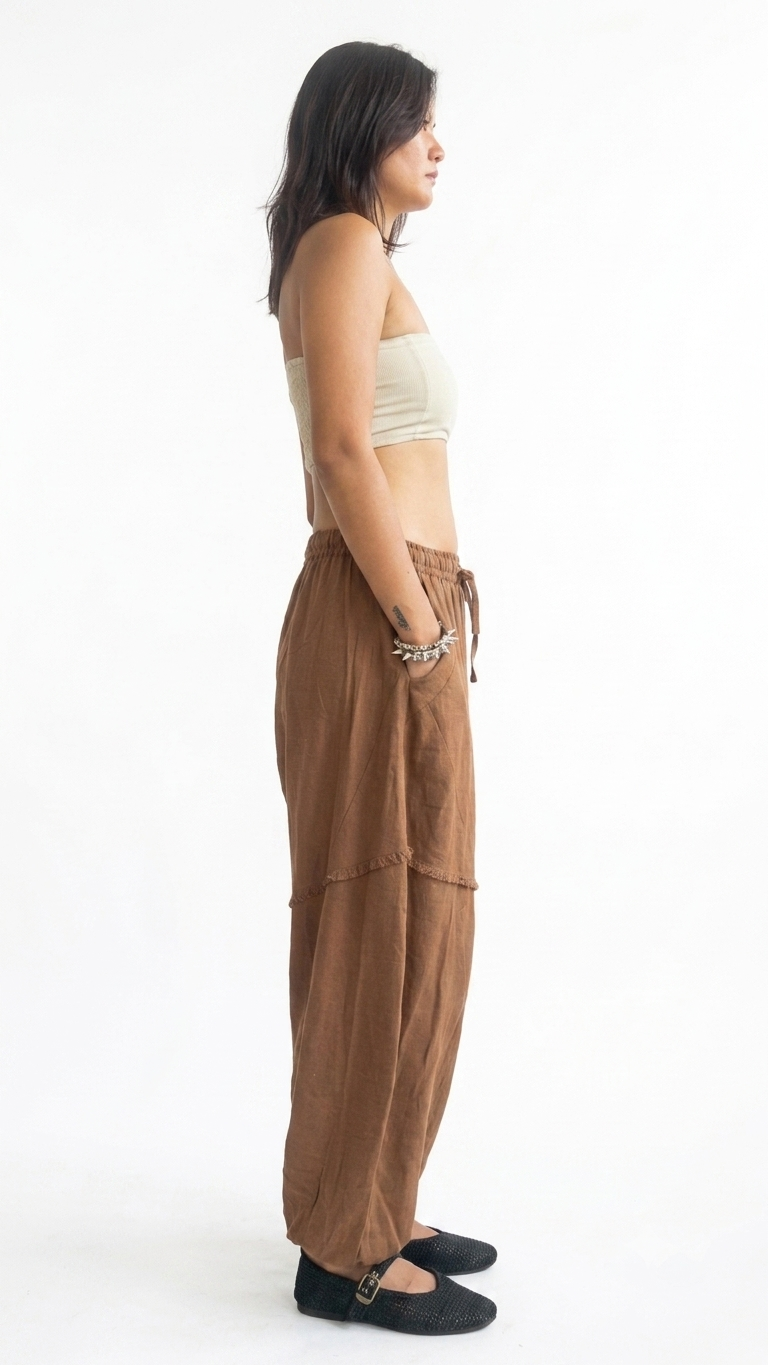 Relaxed Fit Cotton flowy pants