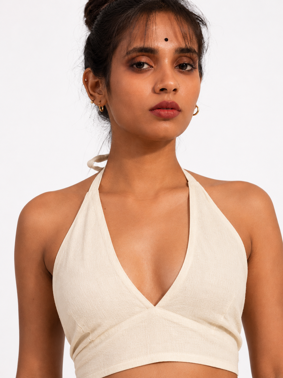 Plain Halter Crop Top