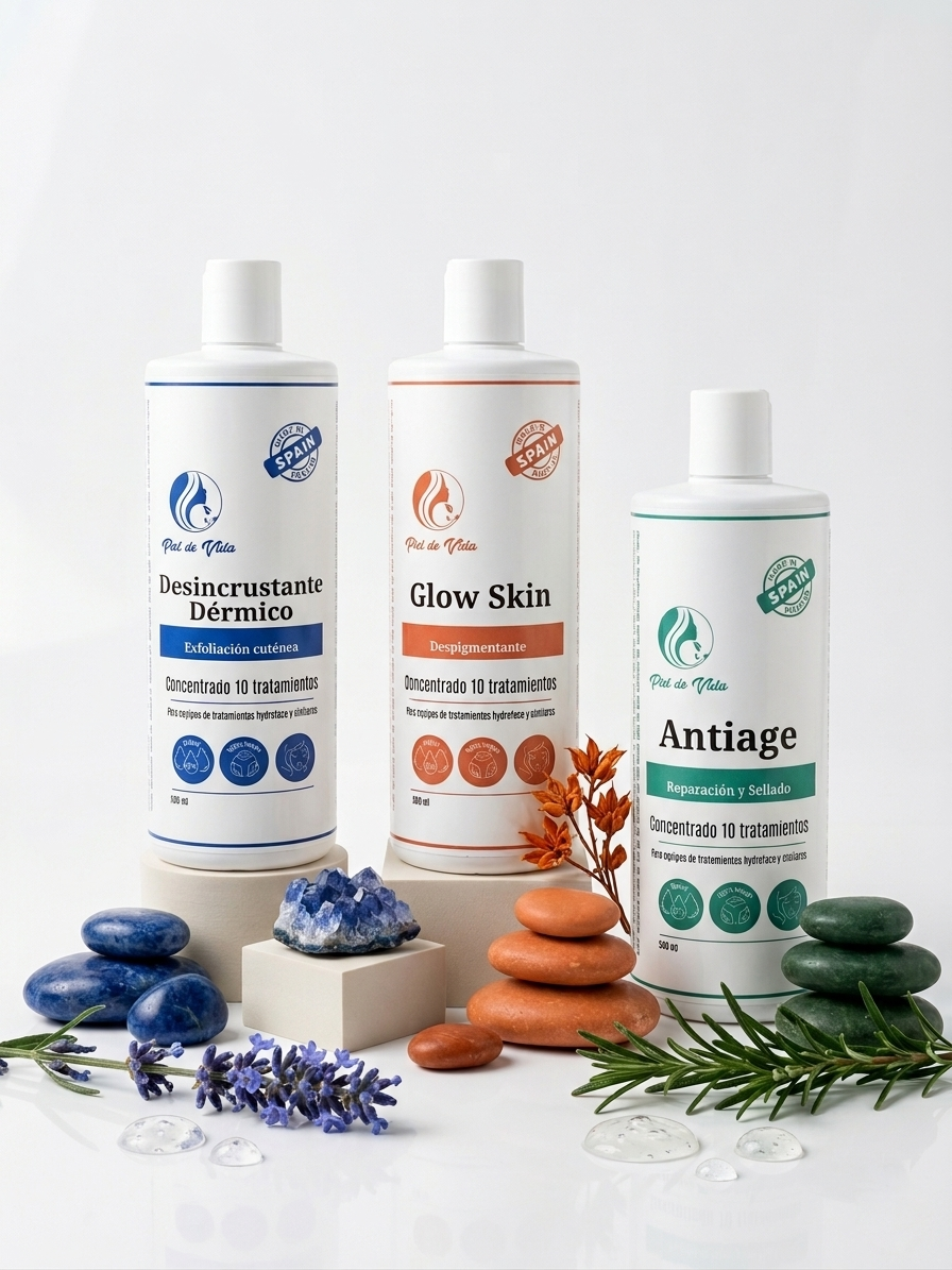  Pack Profesional HydraSolution: Triple Acción Facial (Antiage, Glow & Desincrustante) - Formato Concentrado 3x500ml