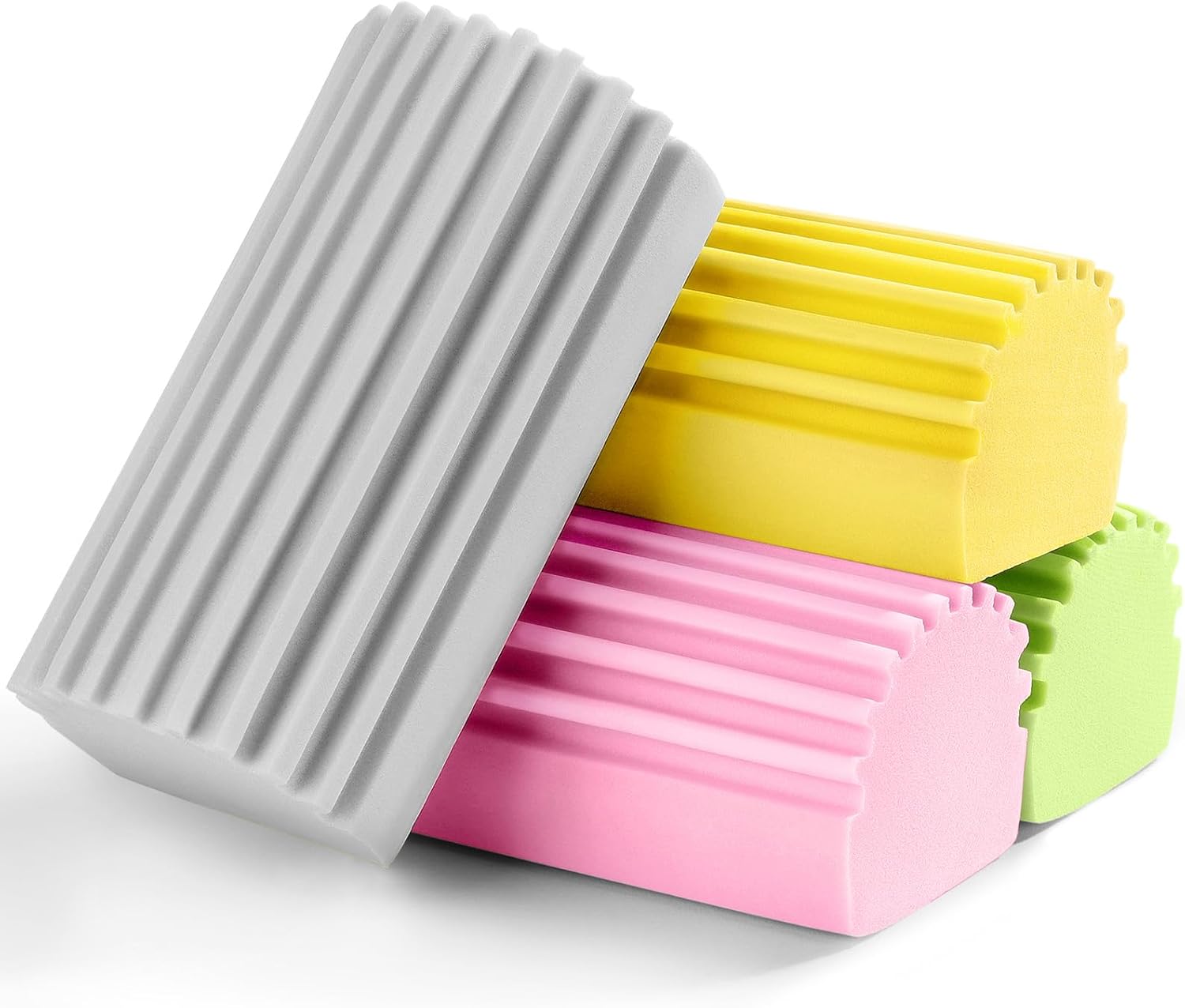 4-Pack Damp Clean Duster Sponge,Reusable Magic Dusting Sponge Brush for Cleaning