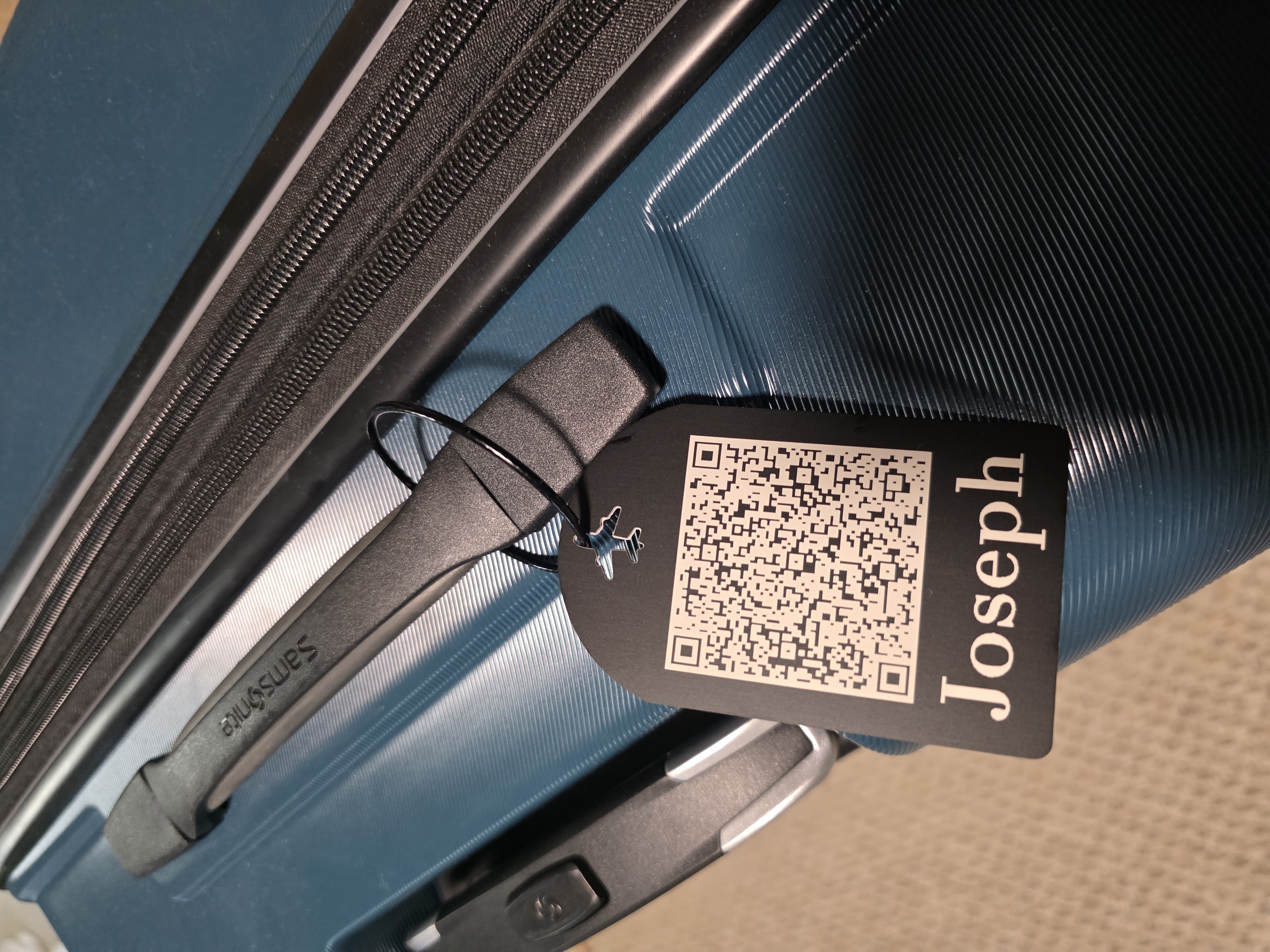 Custom Engraved QR Luggage Tags