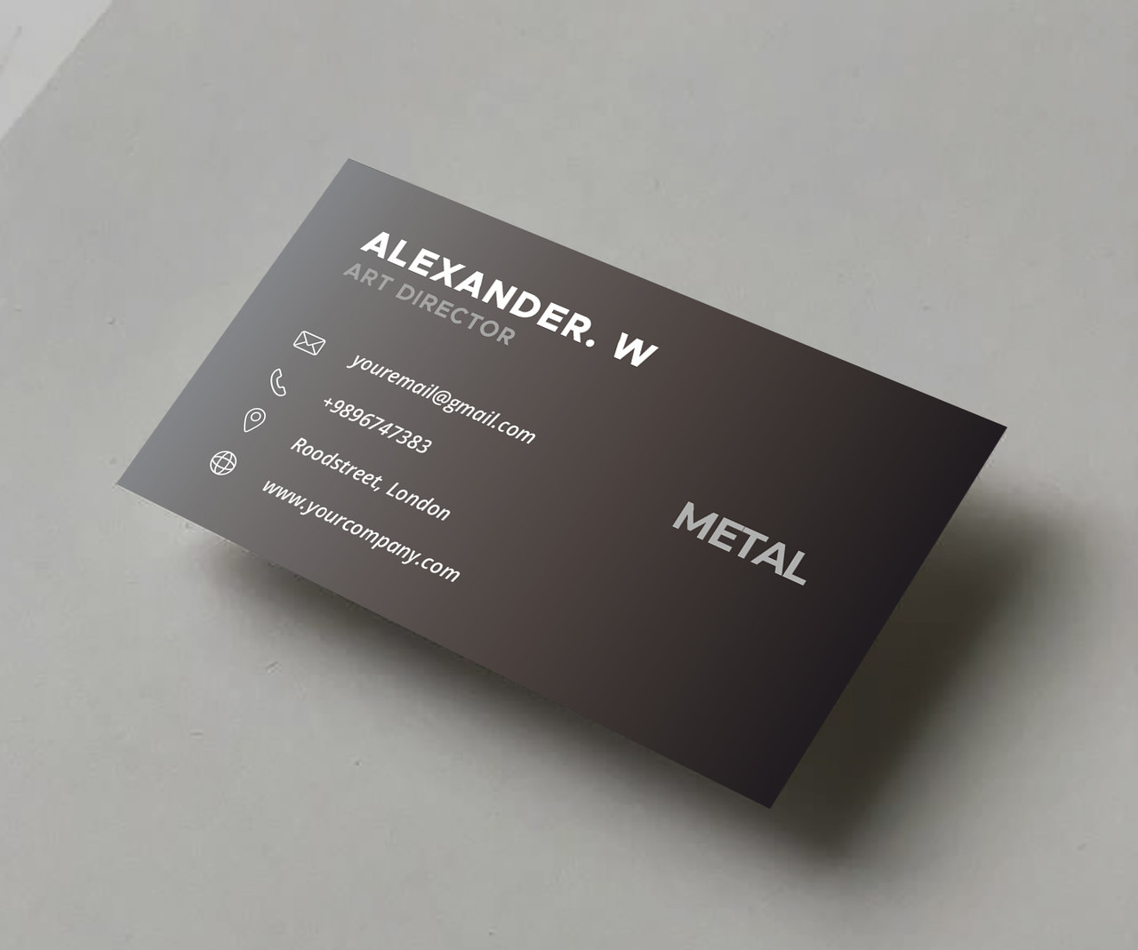 Custom Engraved Metal Business Cards