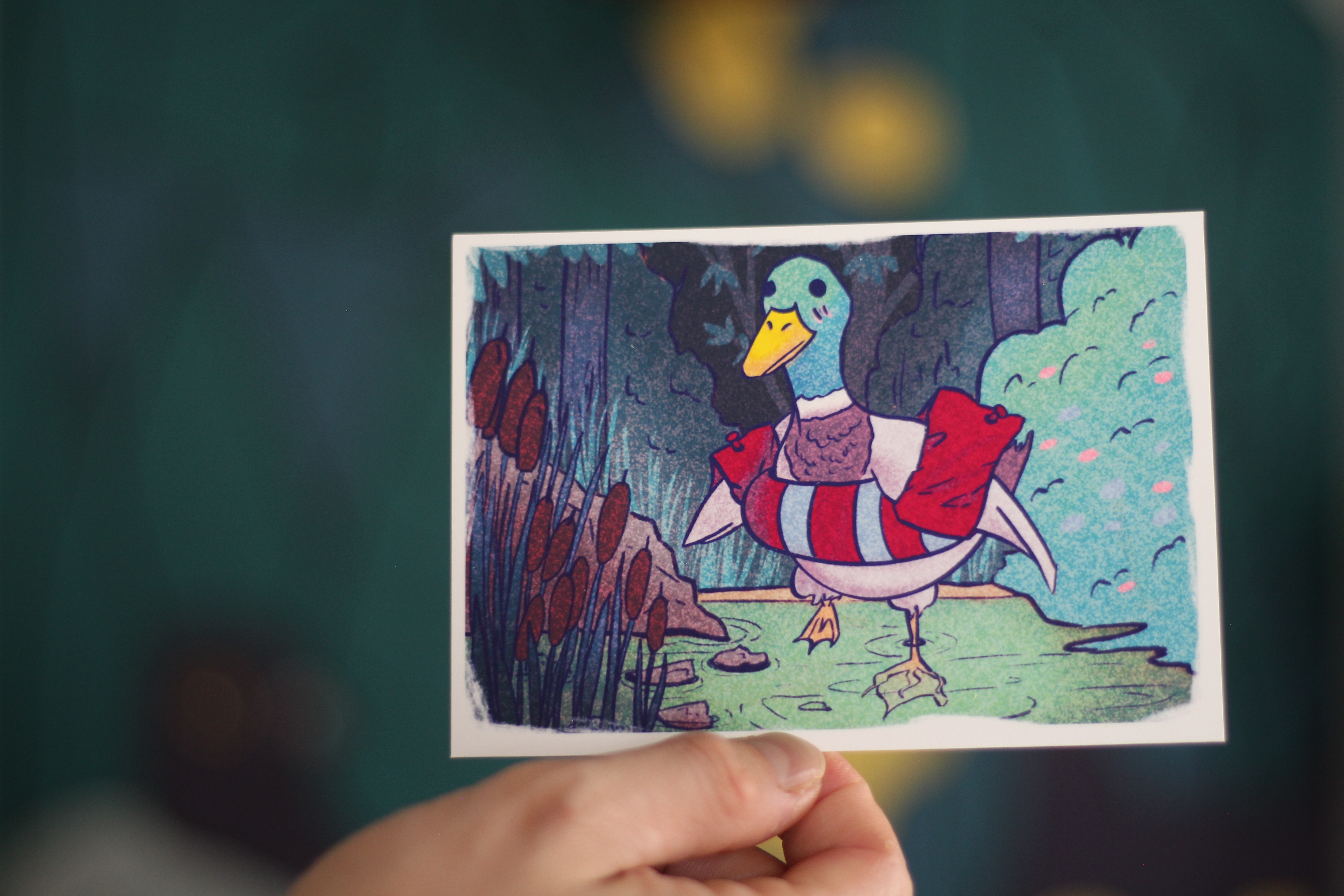 Swimming Duck - Print