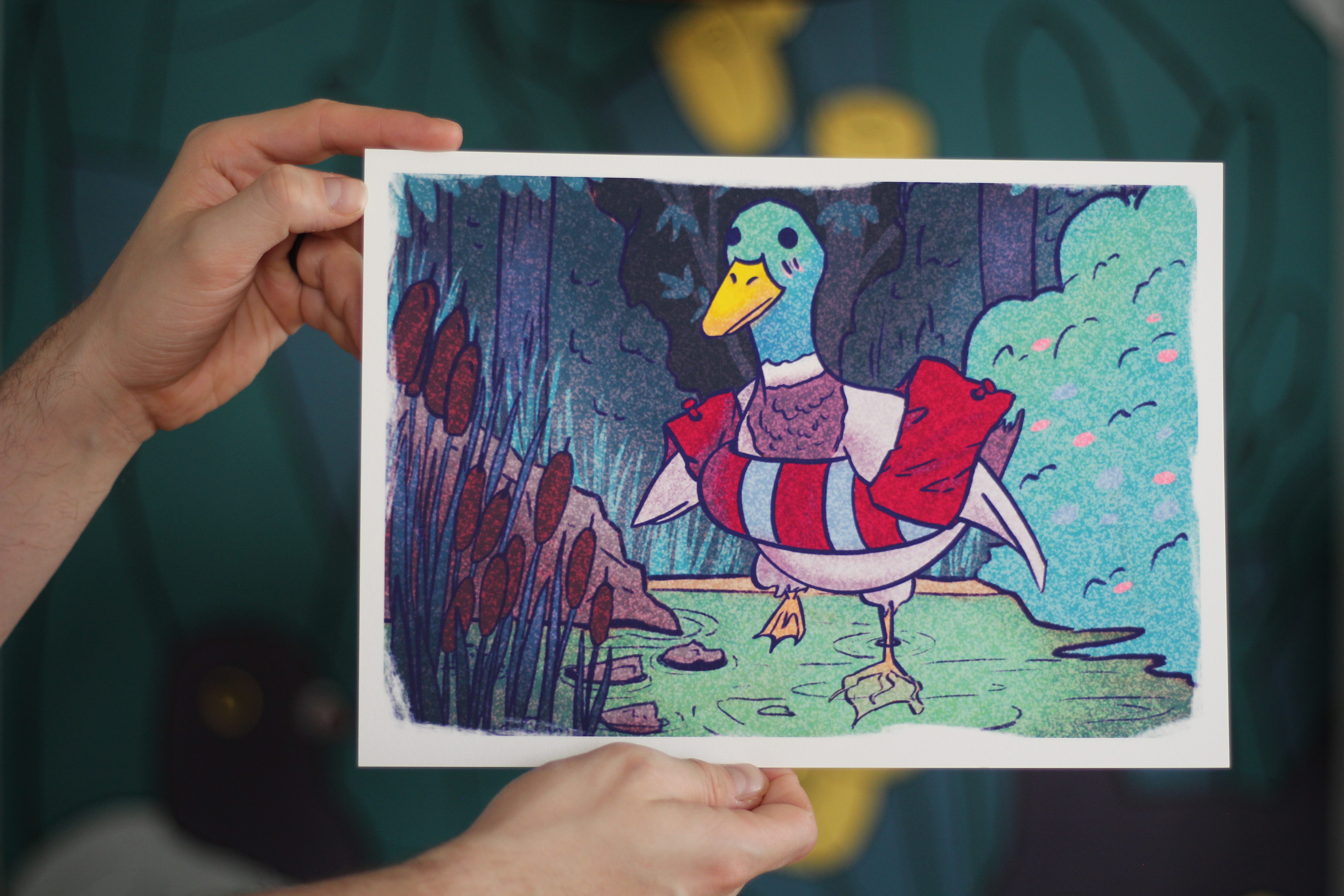 Swimming Duck - Print