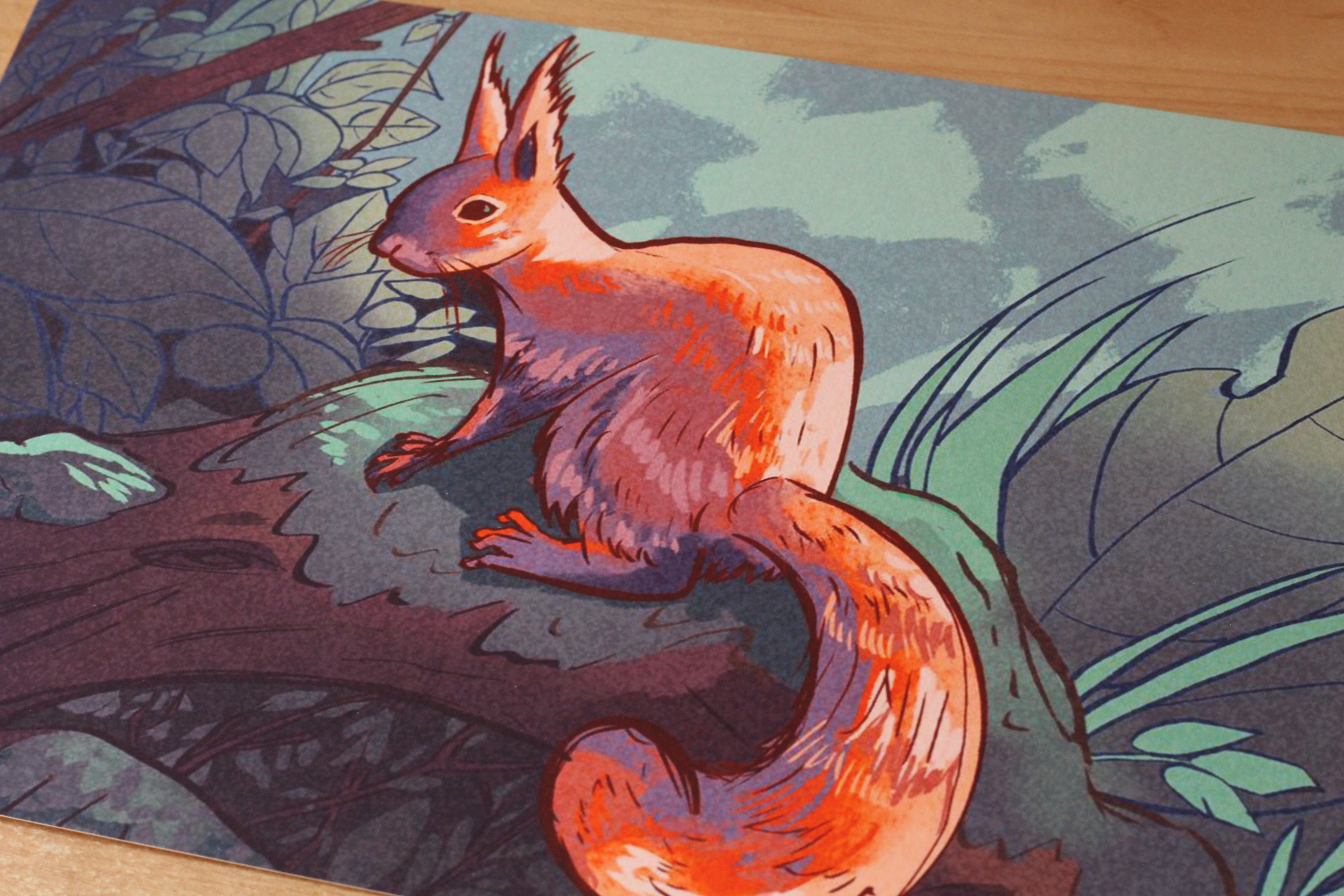 Squirrel on Tree - Print