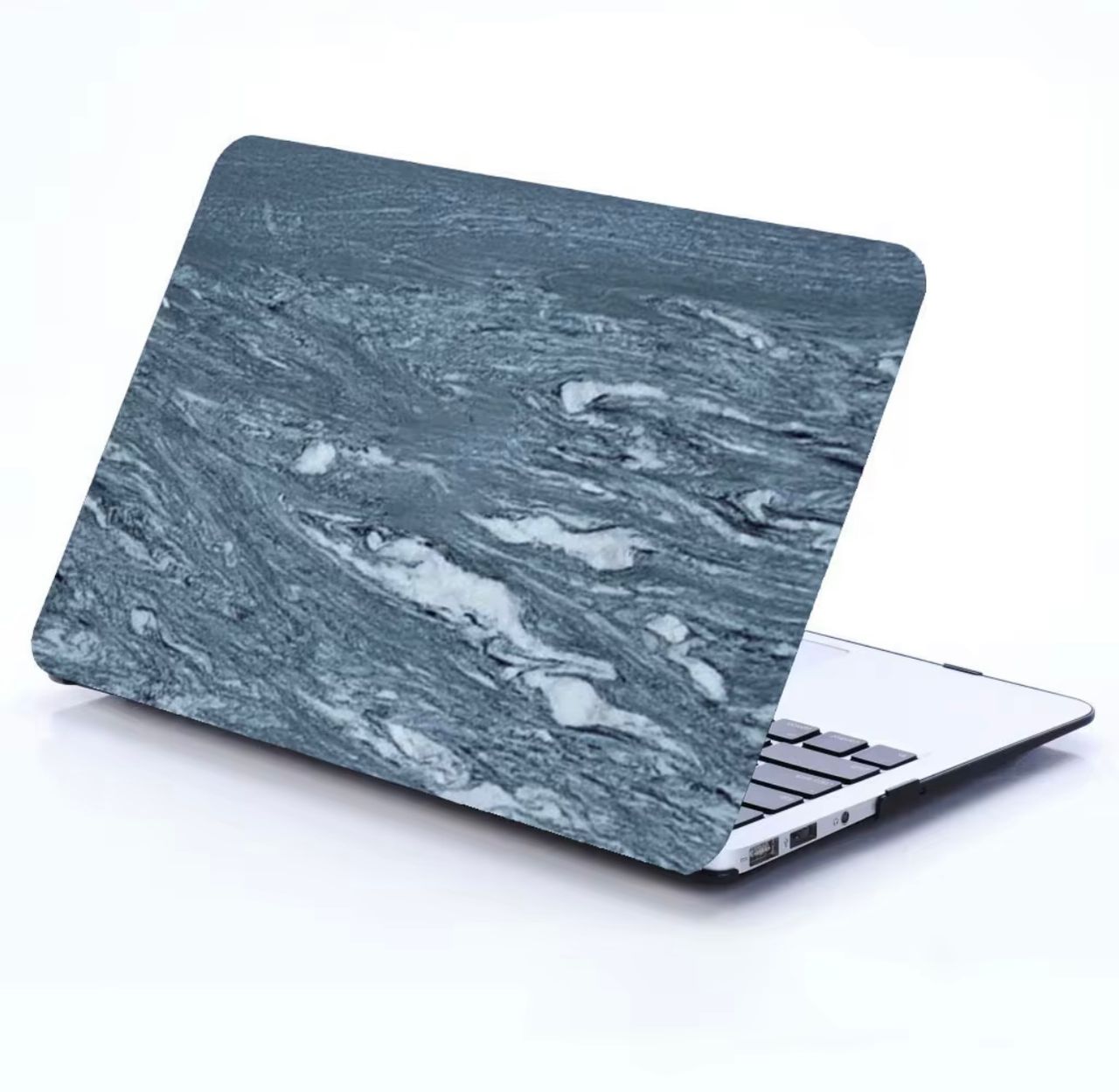 Coque d'ordinateur effet marbre gris