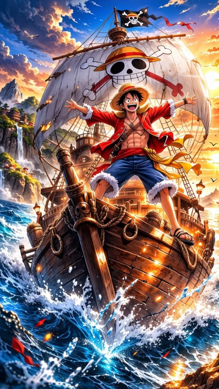 Poster One Piece - Luffy et le Thousand Sunny