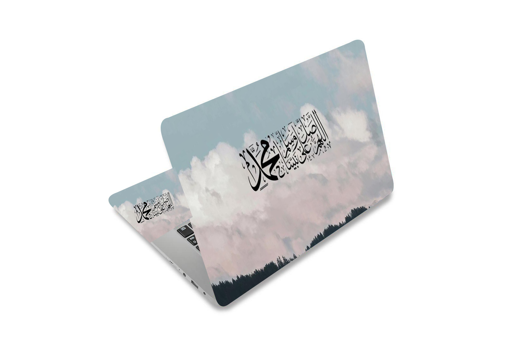 Sticker pour ordinateur portable ciel & calligraphie
