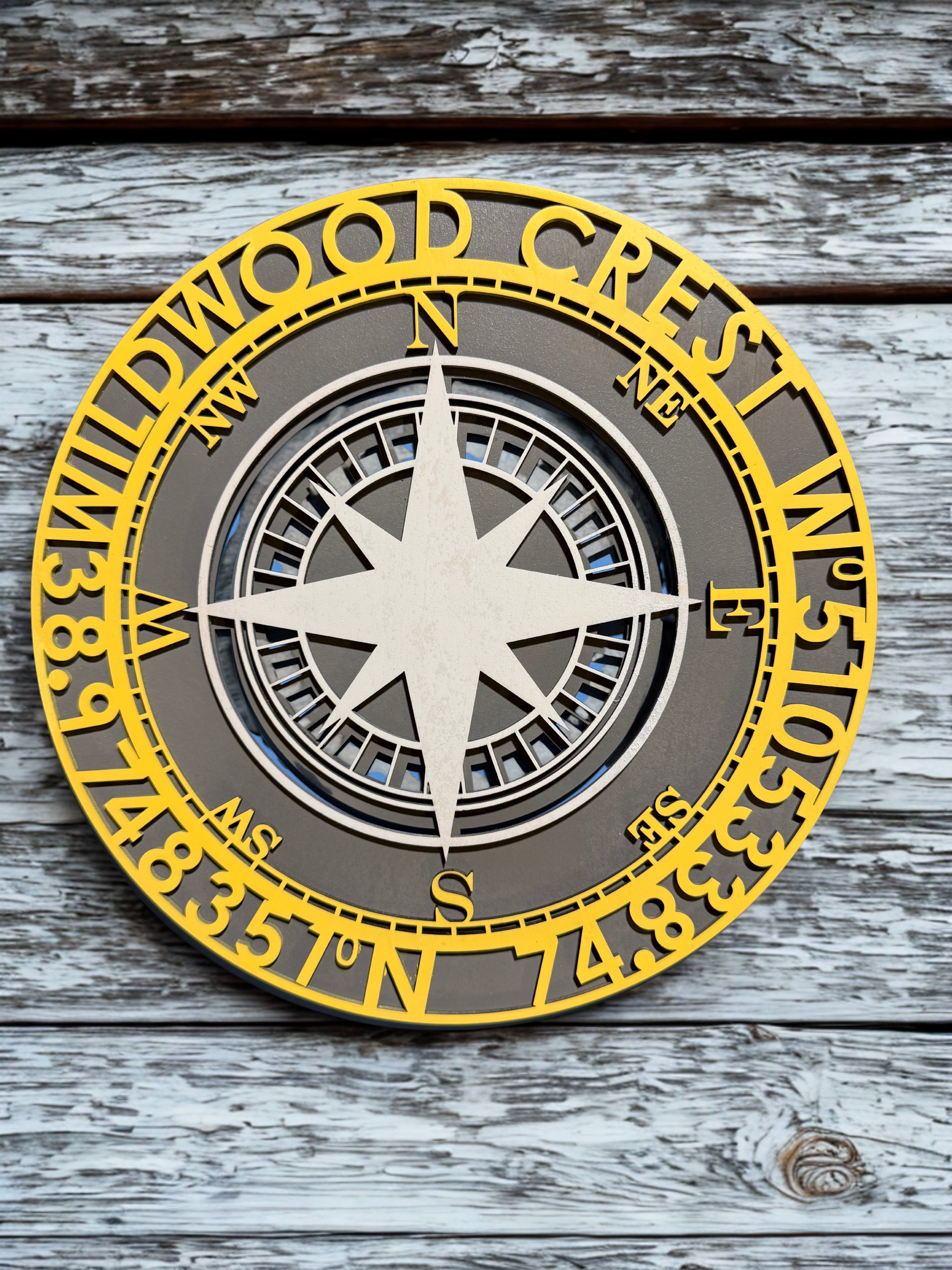 Wildwood Crest Compass Wall Plaque