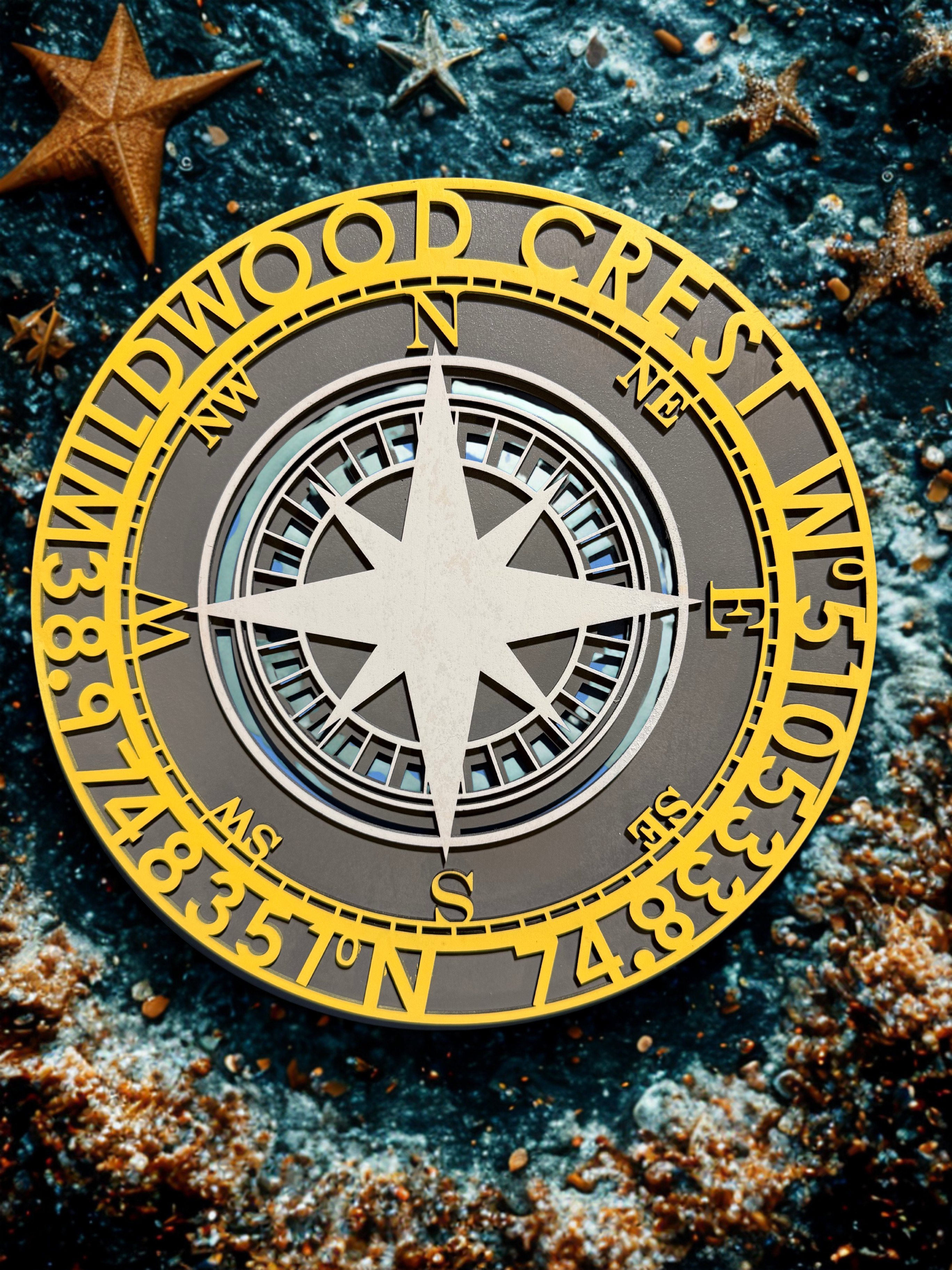 Wildwood Crest Compass Wall Plaque