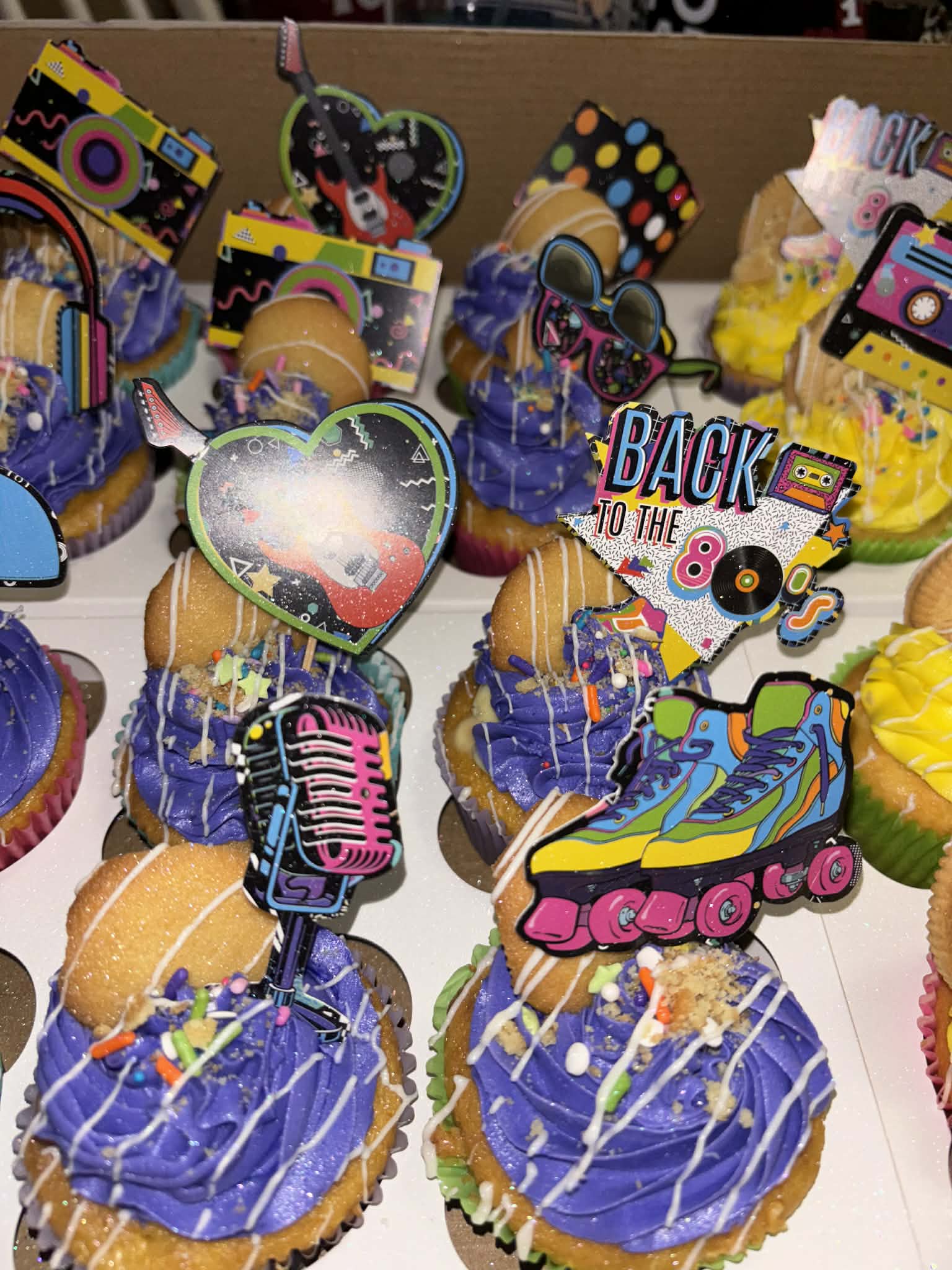 80s Theme Cupcakes