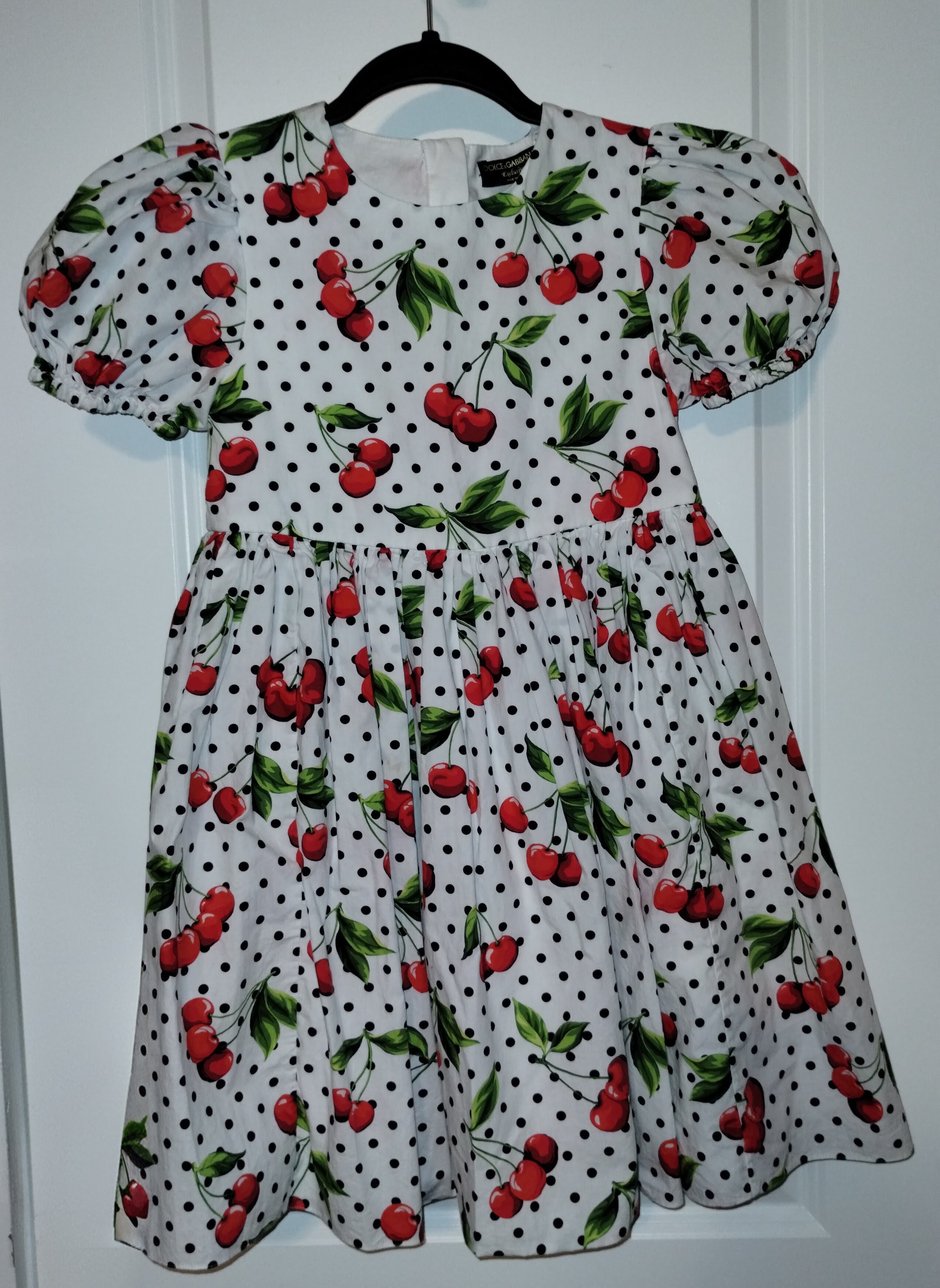 Dolce & Gabbana polka dot dress with cherry print