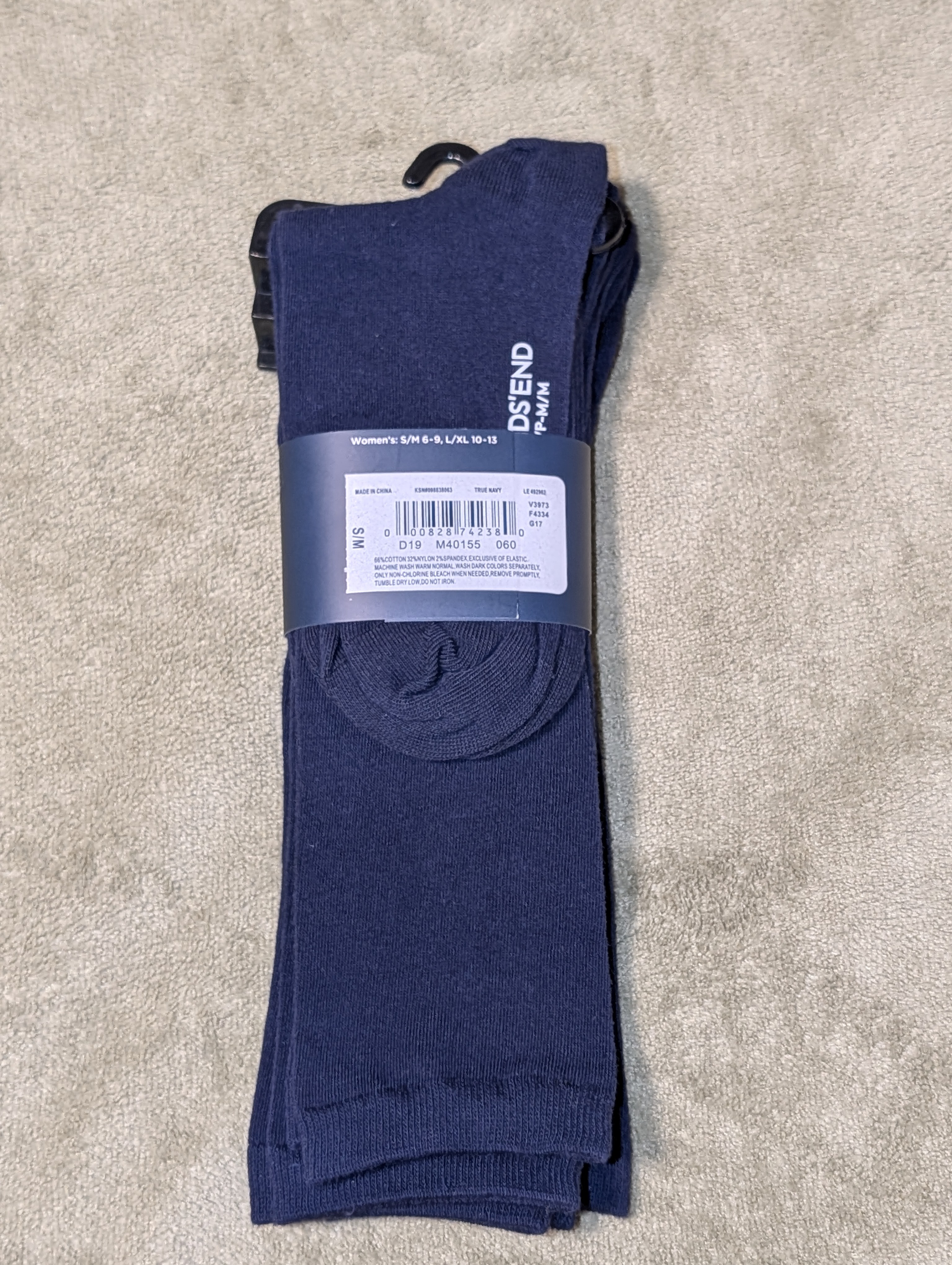 New Lands’ End Seamless Toe Trouser Socks
