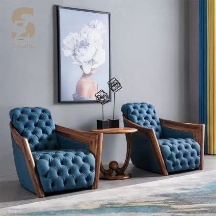 Luxury Tufted Armchair Set