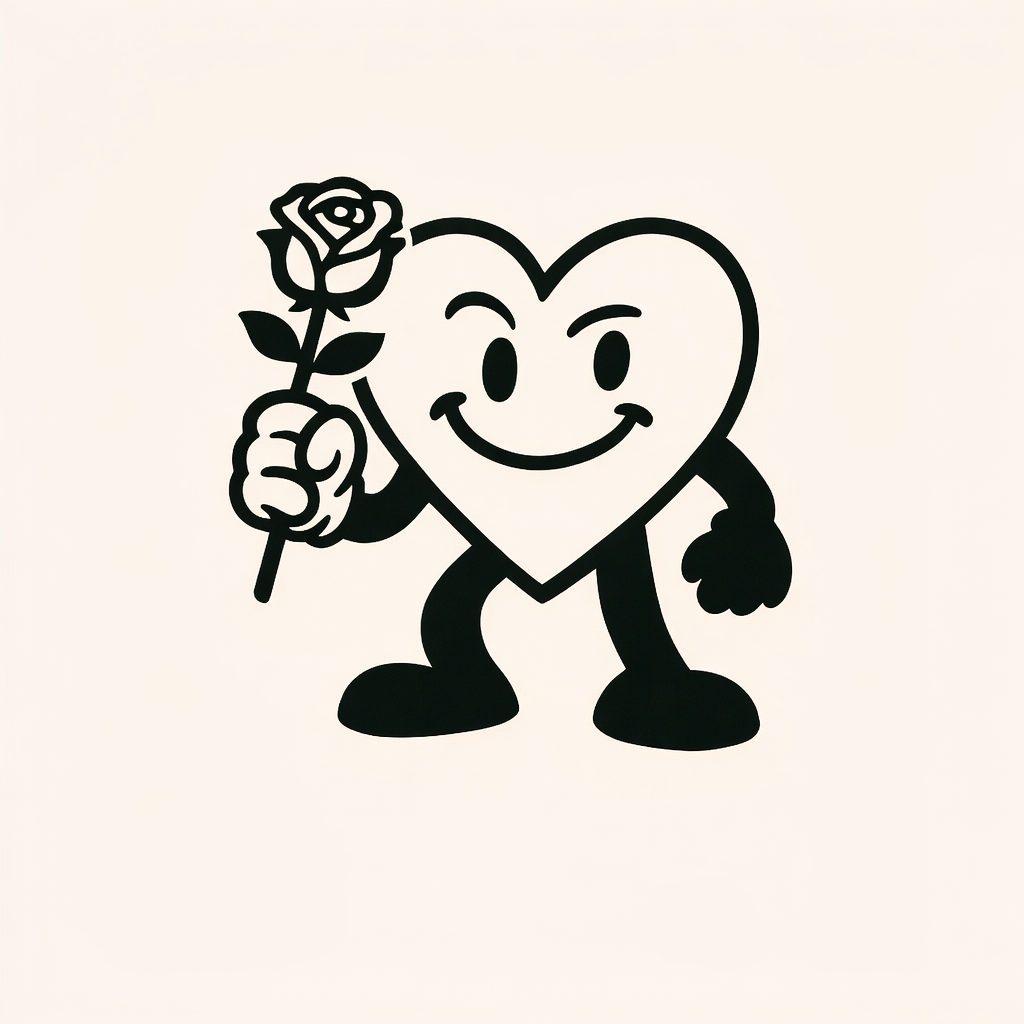 Heart Mascot Art Print