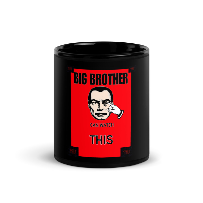 BIG BRO -Black Glossy Mug-BY DAVID GOAST 