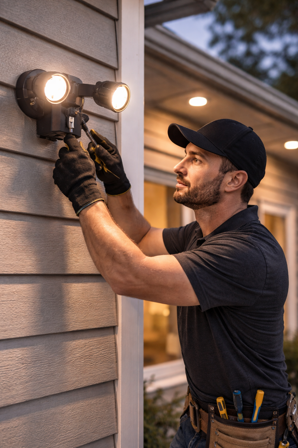 Exterior Flood / Coach Light Installation