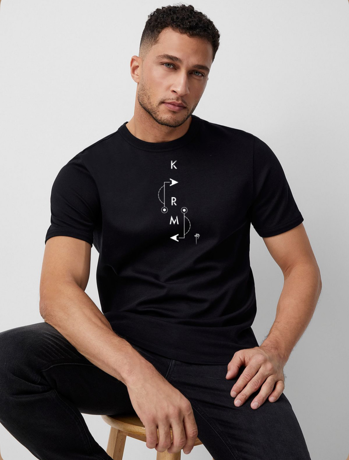 Graphic Printed Black T-Shirt
