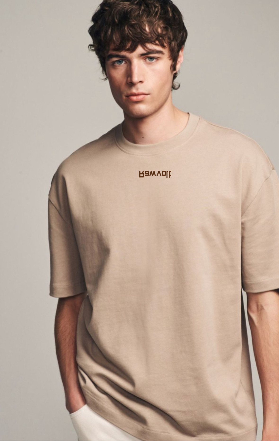 Cowboy Graphic Beige T-Shirt
