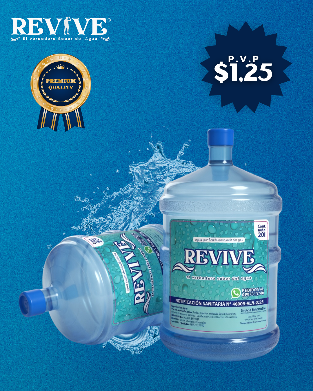 Agua Purificada Revive 20L