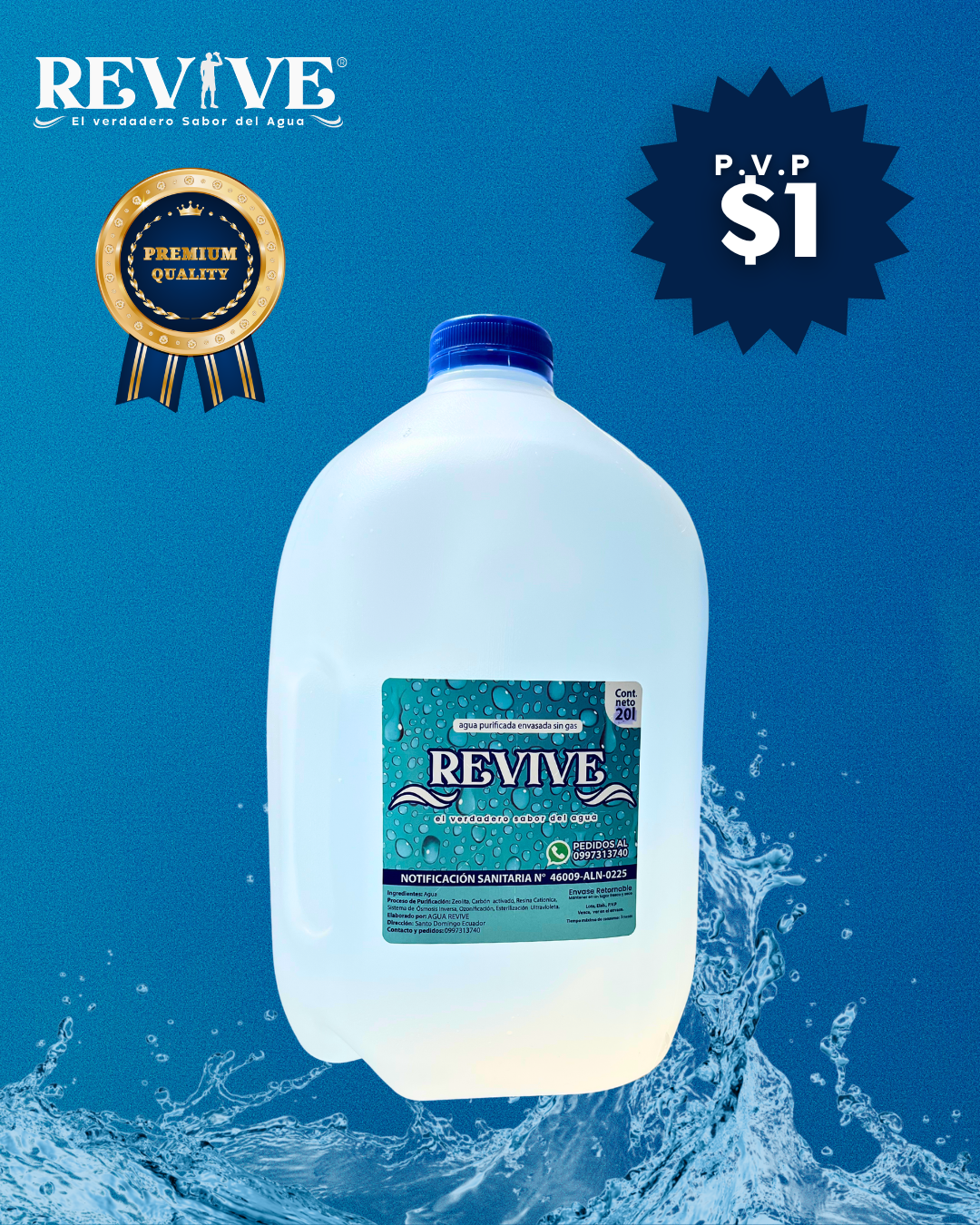 Revive Agua Purificada 4L