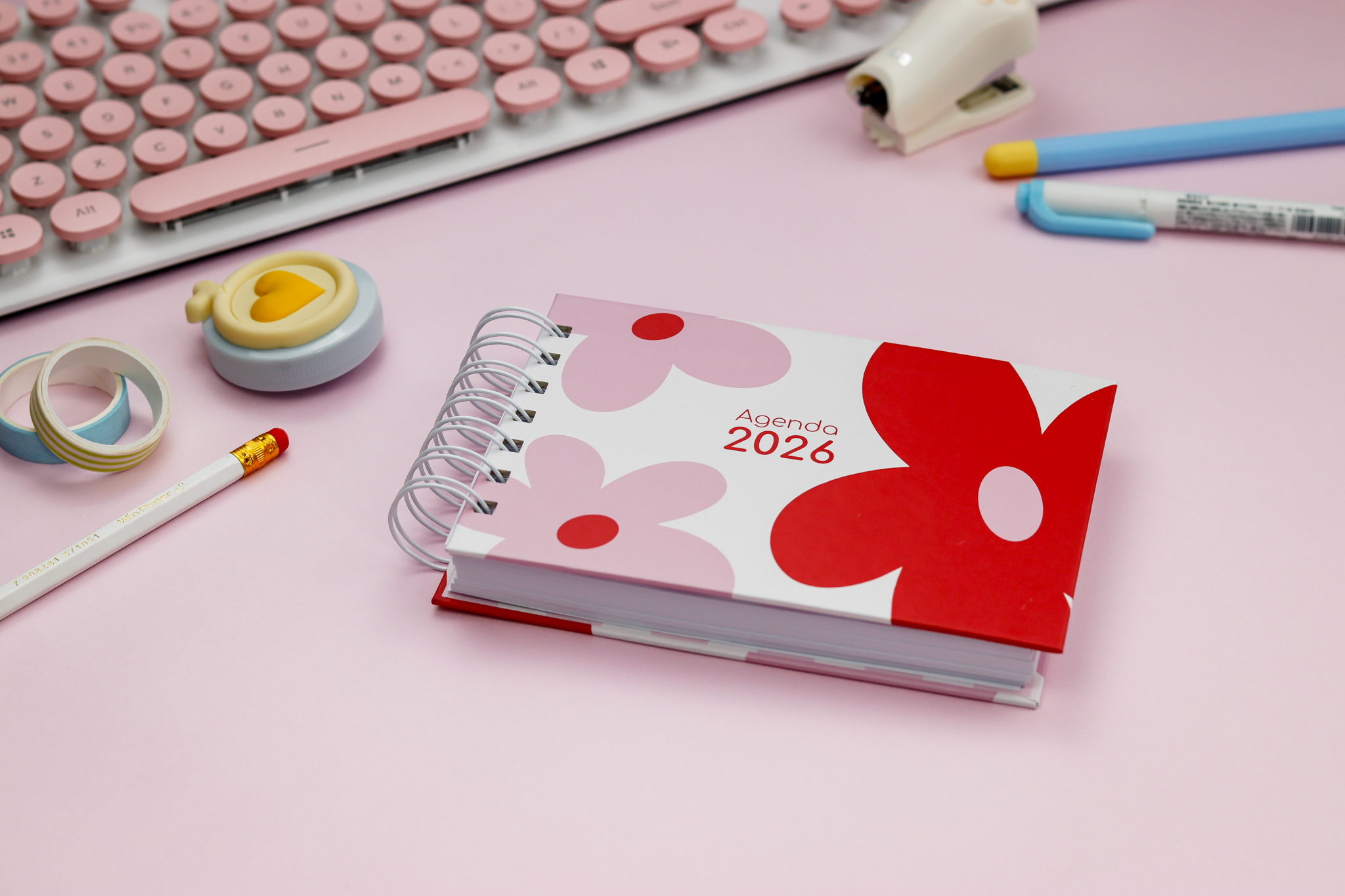 Agenda A6 horizontal - 01 dia, sem horas