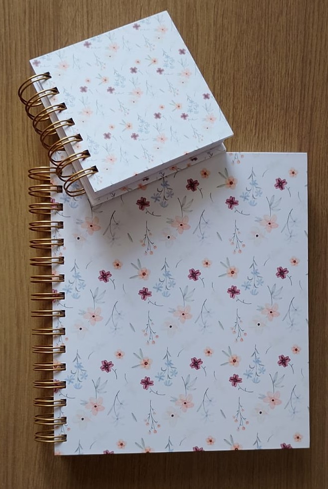 Bloco de anotações - floral