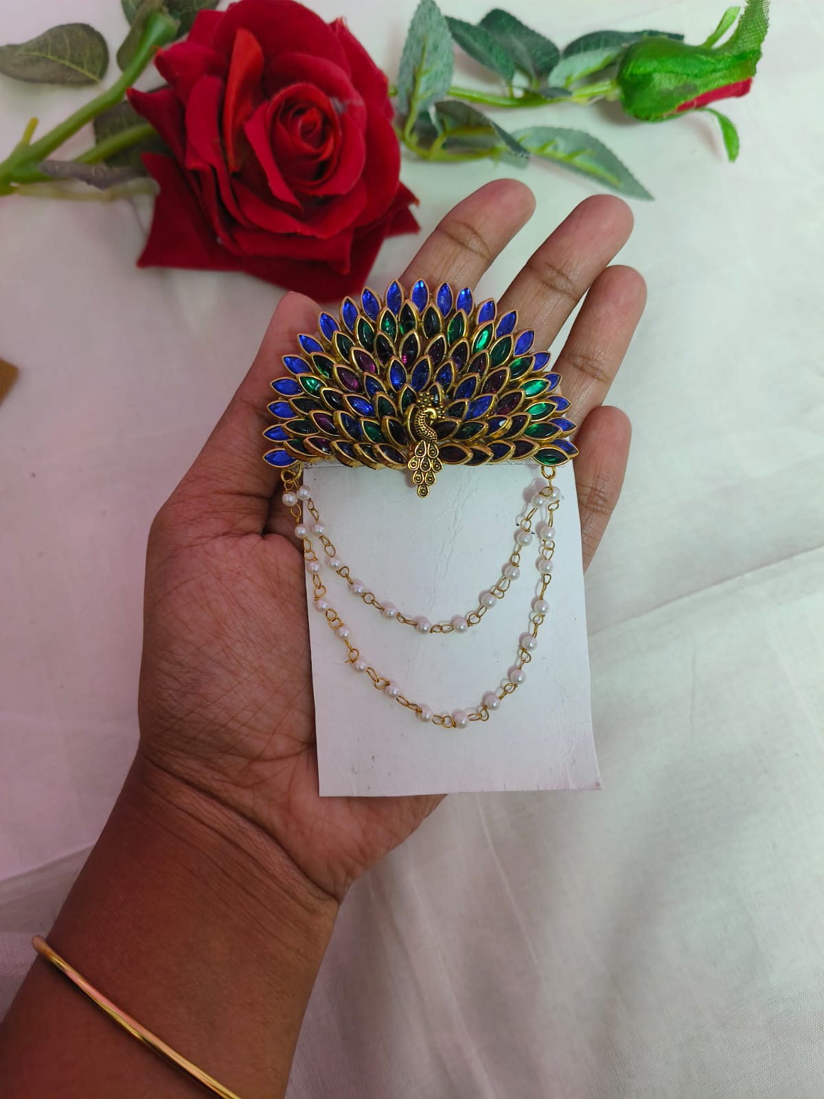 Peacock Design Hair Clip