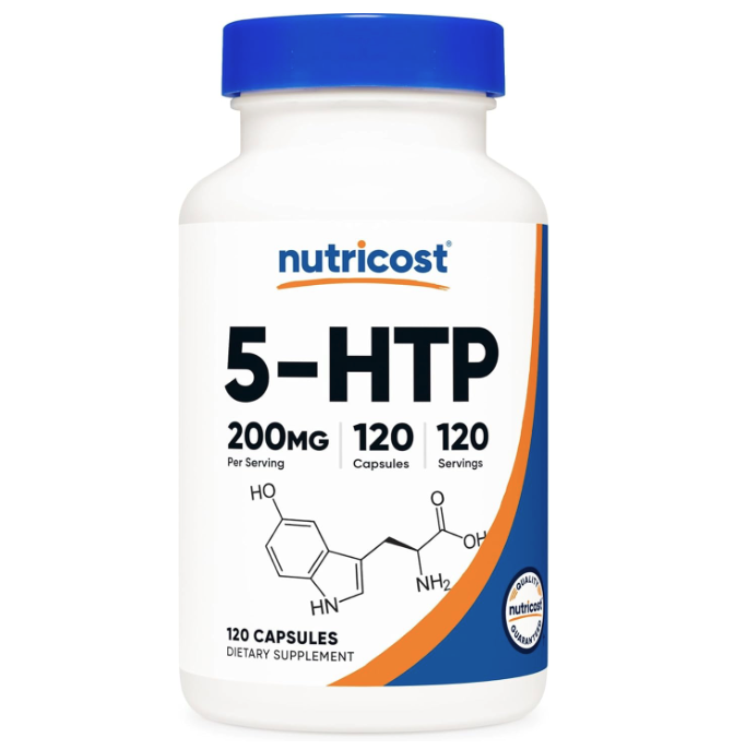 Nutricost 5-HTP 200mg, 120 Vegetarian Capsules (5-Hydroxytryptophan) - Non-GMO & Gluten Free