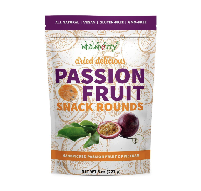 Naturally Delicious Dried Passion Fruit Maracuja 8-oz Bags, No Added Chemicals, No Added Colorings, No Preservatives, Made in Vietnam from fully mature fruits (8 oz)…