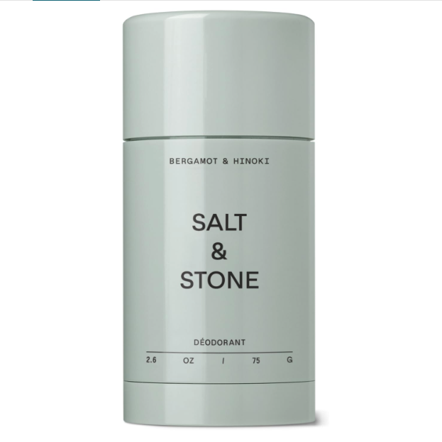 Salt & Stone Aluminum Free Deodorant | Extra Strength 48 Hour Protection for Women & Men | Made with Seaweed Extracts, Niacinamide & Prebiotics | Bergamot & Hinoki | 2.6 Ounce, Pack of 1