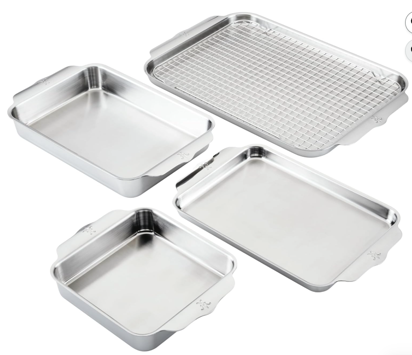 Hestan Provisions OvenBond – 5-Piece Tri-ply Stainless Steel Ovenware Baking Sheet Set
