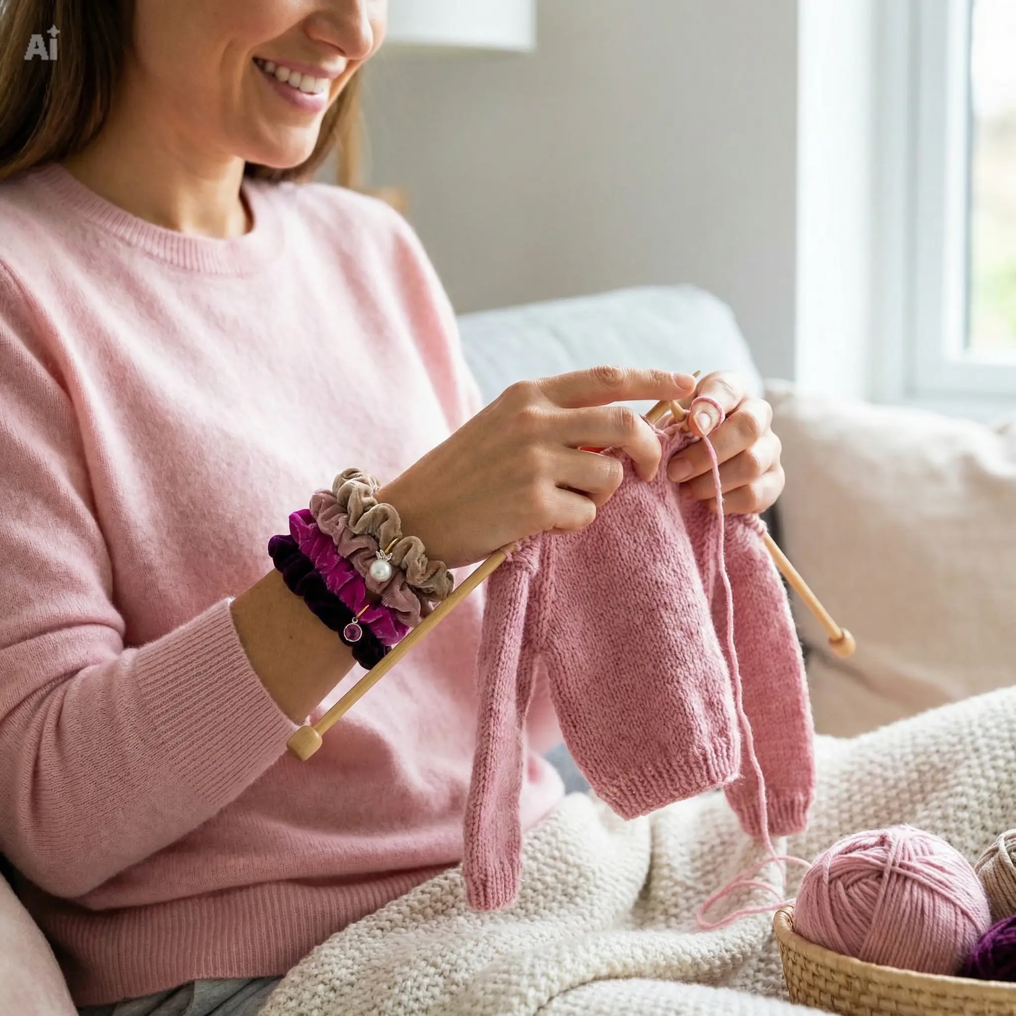 LIKERY „PureVelvet“ Samt-Scrunchies mit Anhängern – weiche Haargummis im 90er-Style