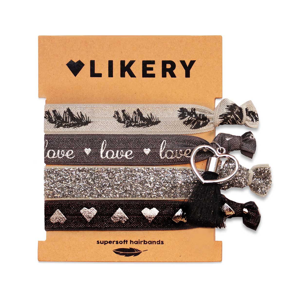 LIKERY Love Armband & Haargummi im 4er Set