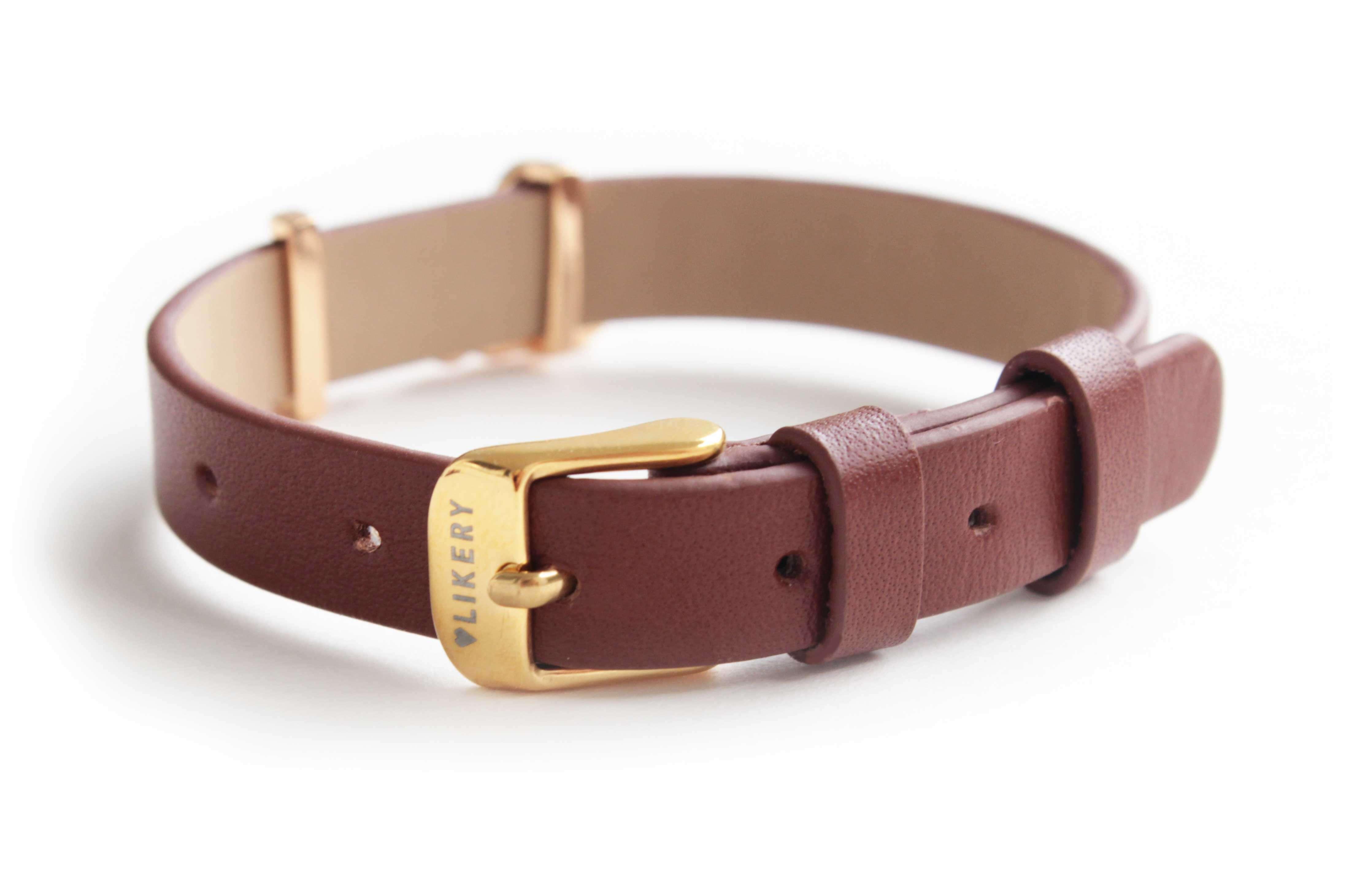 LIKERY veganes Leder-Charmband mit „LOVE“-Anhänger