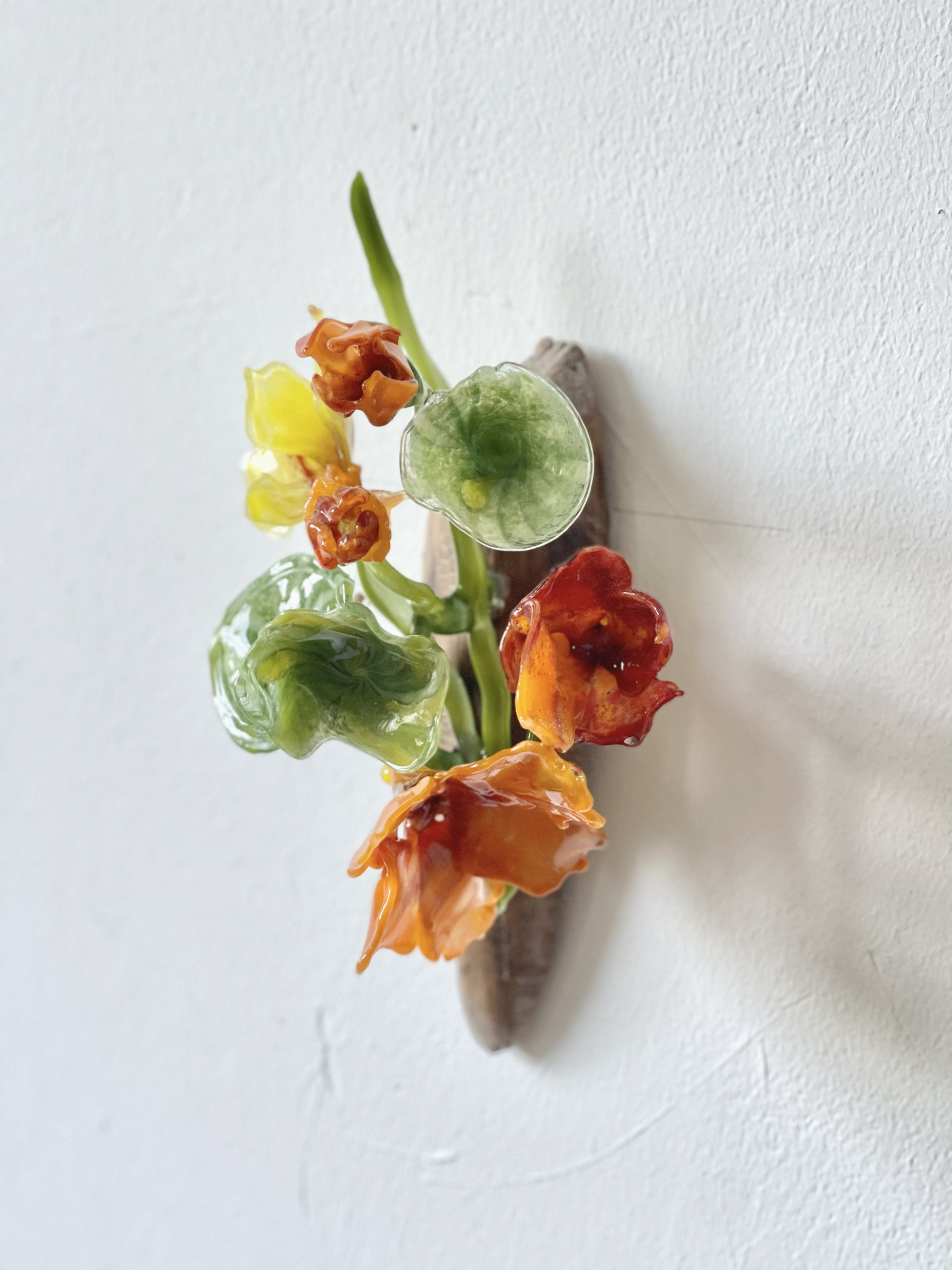 Glass Flower Wall Sculpture