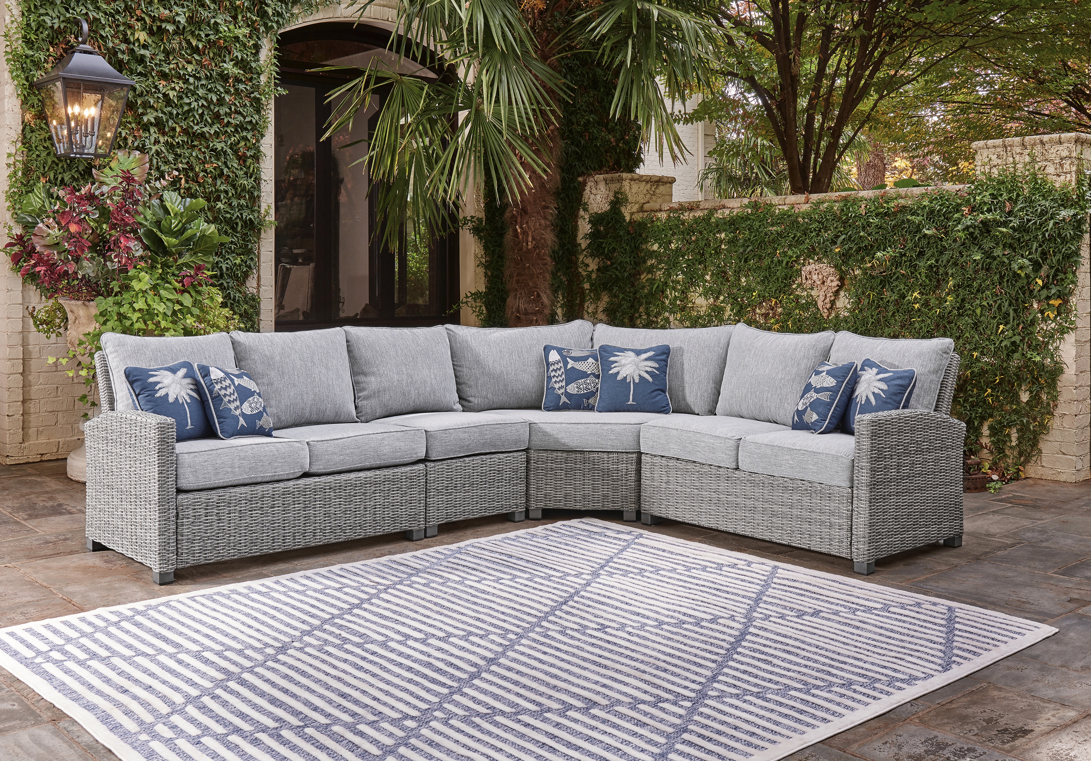 Naples Beach, Sectional + Table + Bench (chair & end table add ons available)